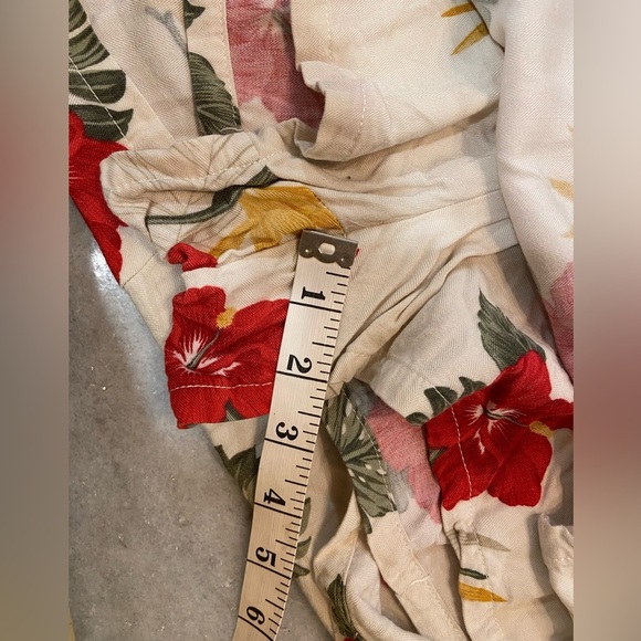 Jamaica Bay Cream Pink Tropical Floral Print Skort Size Zip Flowy Beachy Size 8 - Picture 6 of 8